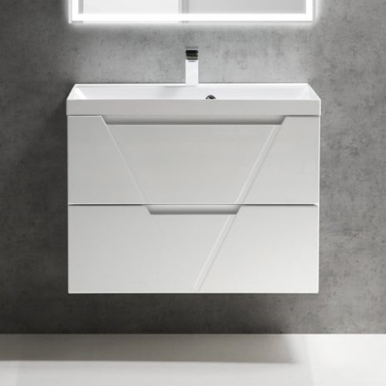 

Тумба с раковиной BelBagno Vittoria 800-2C-SO-BL Bianco Lucido, Белый
