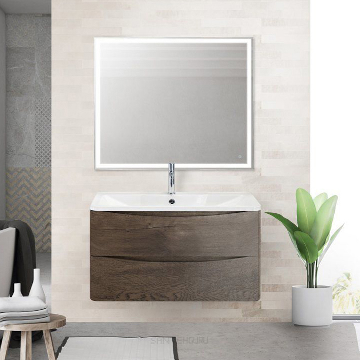 

Мебель для ванной Belbagno Acqua 1000-2C-SO-RNG Rovere Nature Grigio, Темное дерево