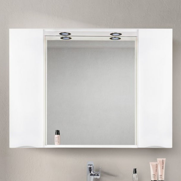 Зеркало для ванной BelBagno Marino SPC-1200/750-2A-BL-P Bianco Lucido