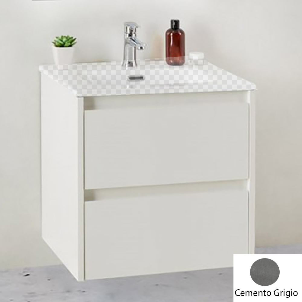 

Тумба под раковину Belbagno Kraft 39-500/390-2C-SO-CG Cemento Grigio, Серый