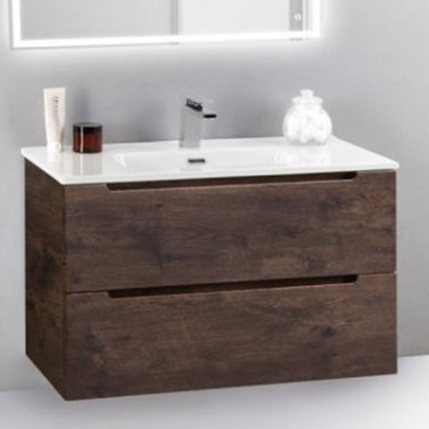 

Тумба с раковиной BelBagno Etna 39-700/390-2C-SO-RW-P Rovere Moro, Темное дерево