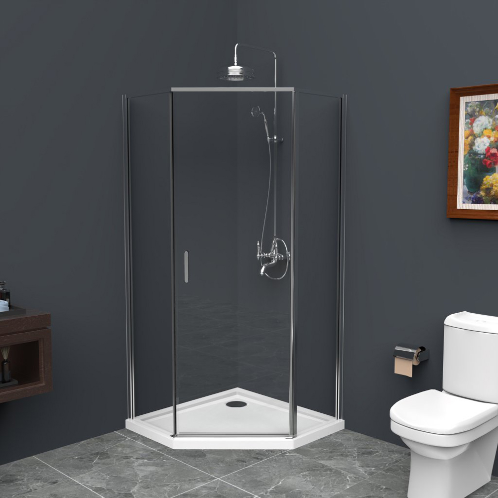 

Душевой уголок BelBagno Uno 195-P-1-90-C-Cr без поддона, Прозрачный