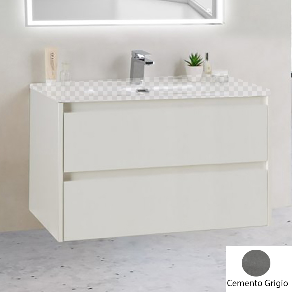 Тумба под раковину Belbagno Kraft 39-800/390-2C-SO-CG Cemento Grigio тумба под раковину belbagno kraft 39 70 cemento grigio kraft 39 700 390 2c so cg