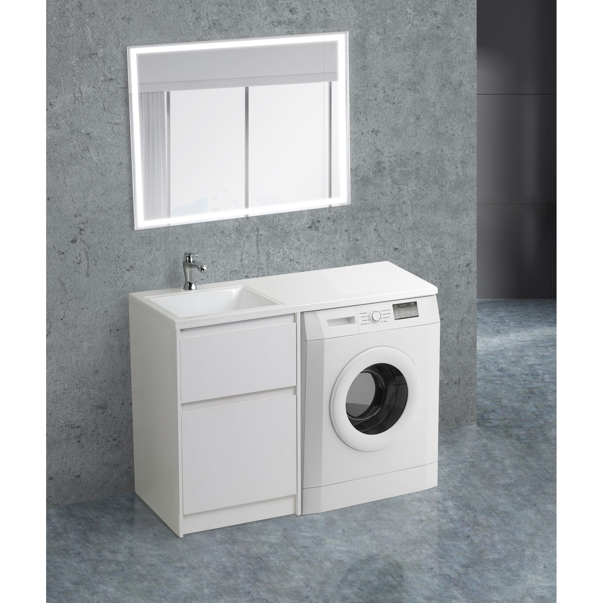 Мебель для ванной BelBagno Kraft LVD-580/1200-2C-PIA-BO Bianco Opaco