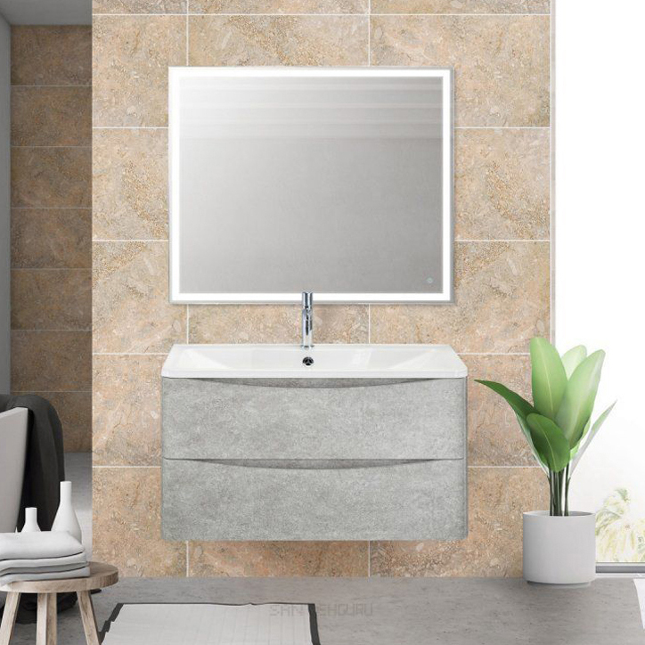 

Мебель для ванной Belbagno Acqua 1000-2C-SO-CVG Cemento Verona Grigio, Серый