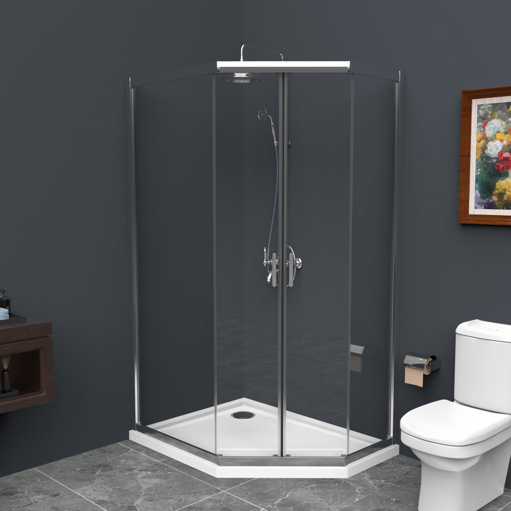 

Душевой уголок BelBagno Uno 195-PH-2-100/80-C-Cr без поддона, Прозрачный