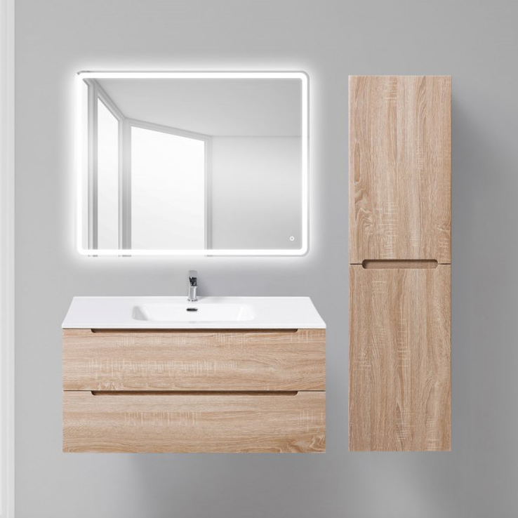 Мебель для ванной BelBagno Etna 1000-2C-SO-WO-P Rovere Bianco