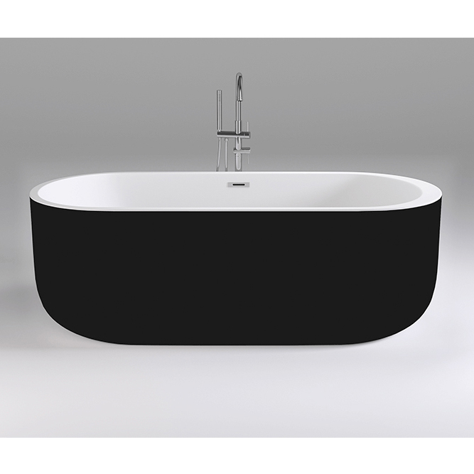 Акриловая ванна Black&White Black Swan 170х80 SB109 Black на каркасе