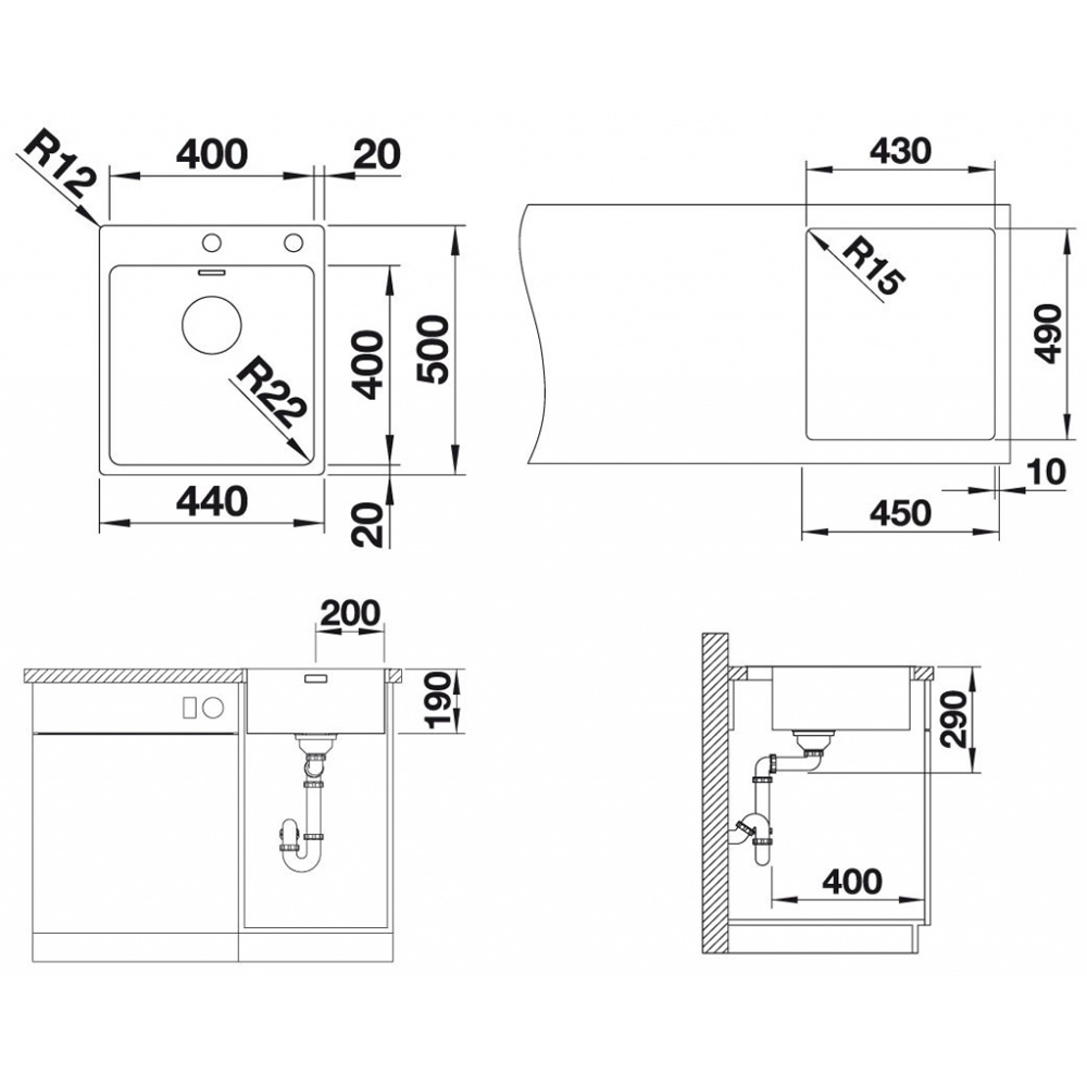 Мойка для кухни размеры шкафа. Мойка Blanco Andano 400-if-a. Мойка Blanco Andano 500-if. Blanco Andano 400/400-if. Andano 400/400-if/a.
