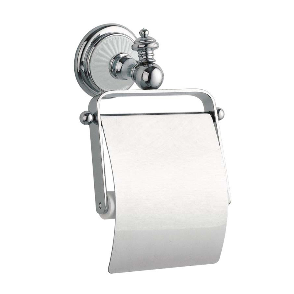 Держатель для туалетной бумаги Boheme Vogue 10131 хром с крышкой ковш эмалированный с крышкой петушок 1 85 л