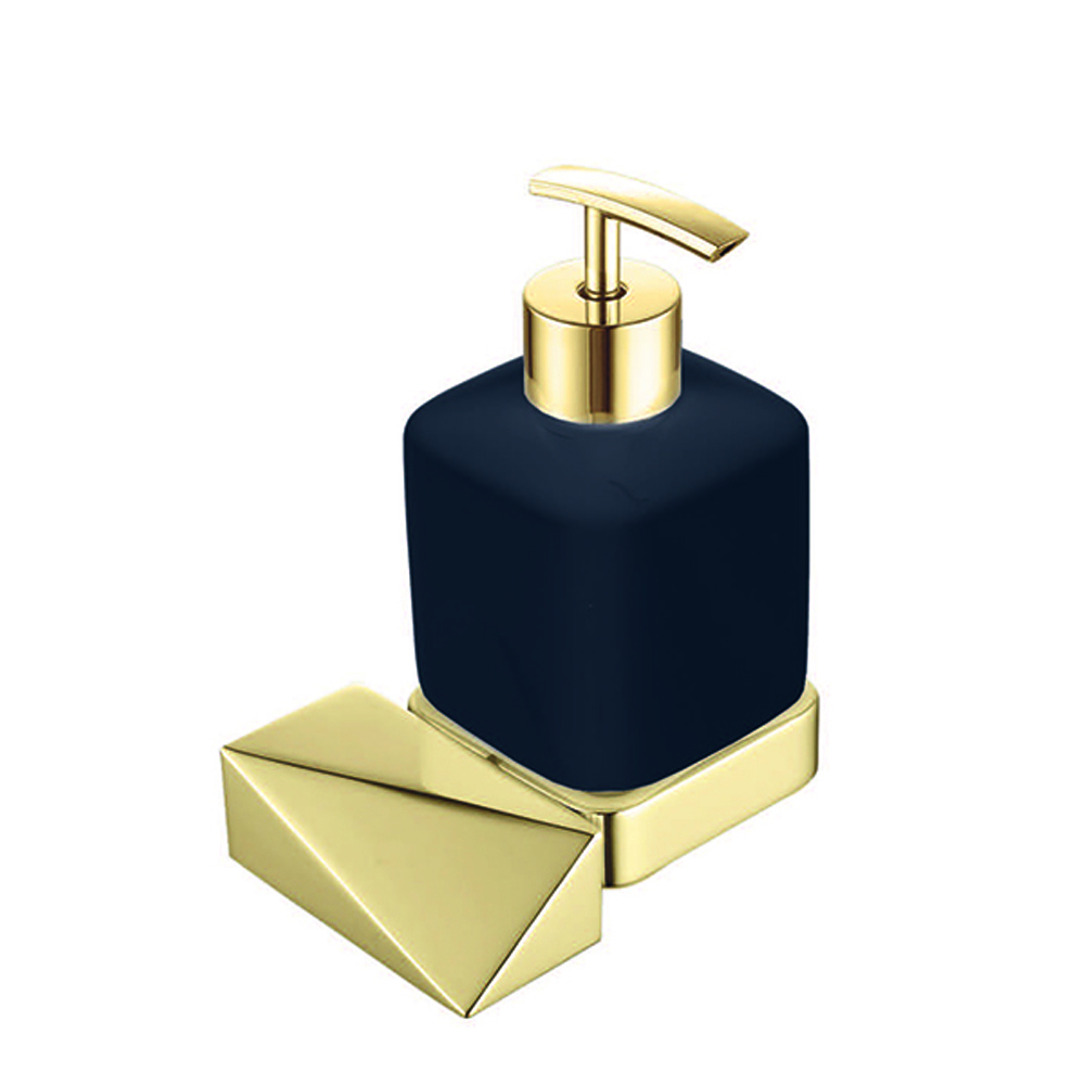Дозатор для жидкого мыла Boheme New Venturo 10317-G-B золото/черный