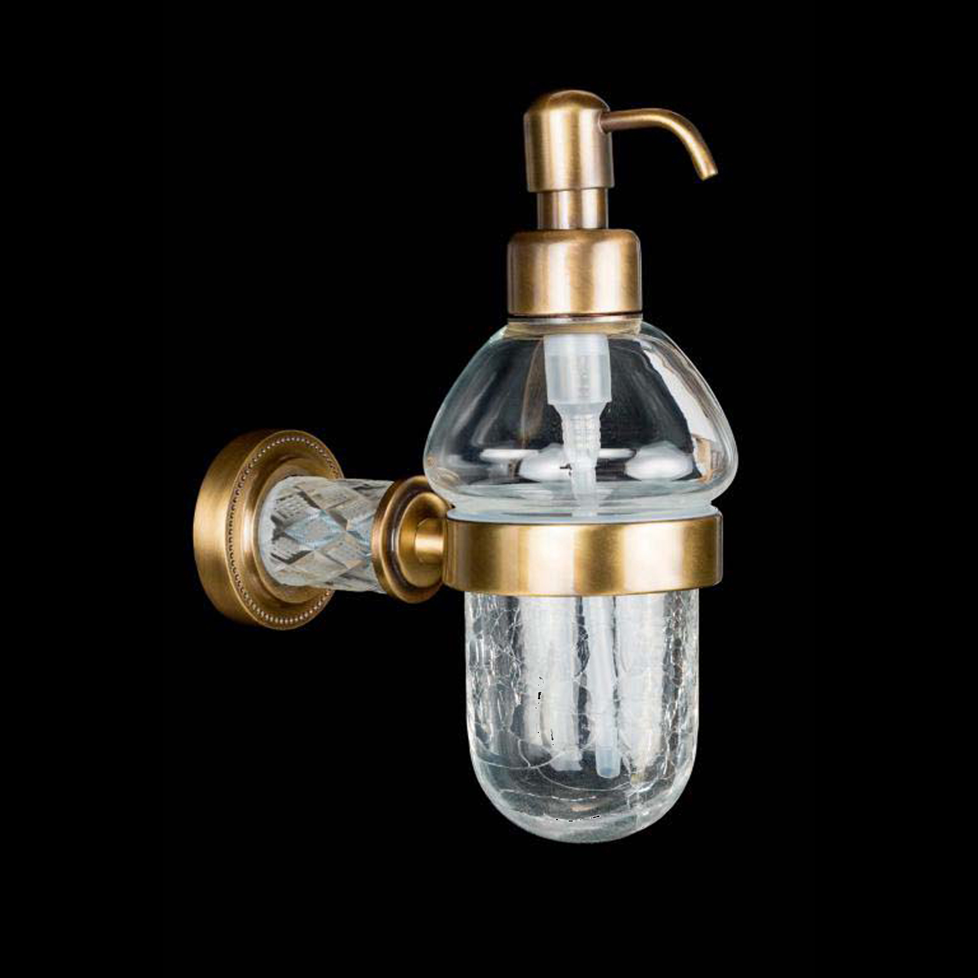 Дозатор для жидкого мыла Boheme Murano Cristal 10912-CRST-BR бронза стакан boheme murano cristal 10904 crst br бронза