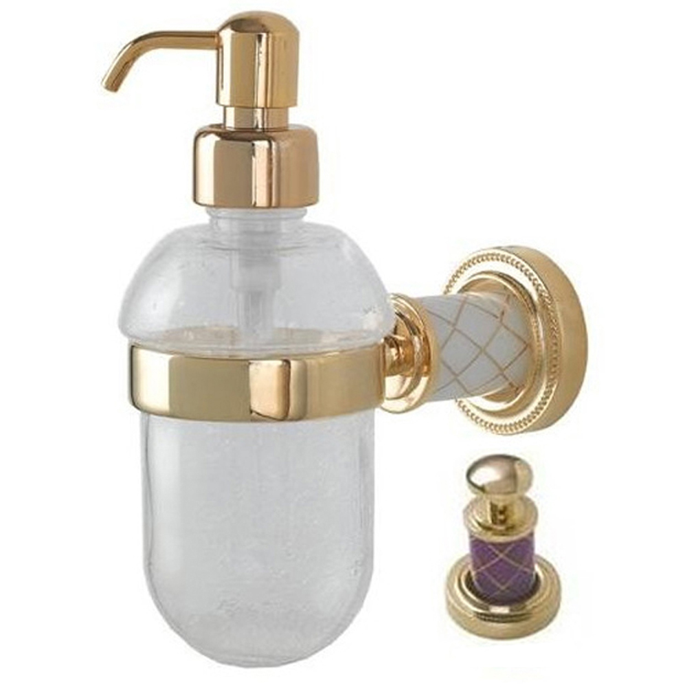 Дозатор для жидкого мыла Boheme Murano 10912-V-G фиолетовый/золото