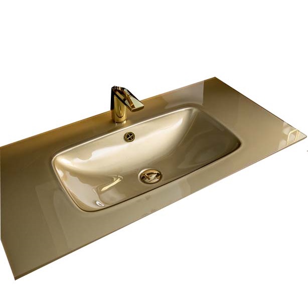 Раковина Boheme Lucido 106х56 852-100-Light Gold зеркало для ванной boheme shine 528 w light