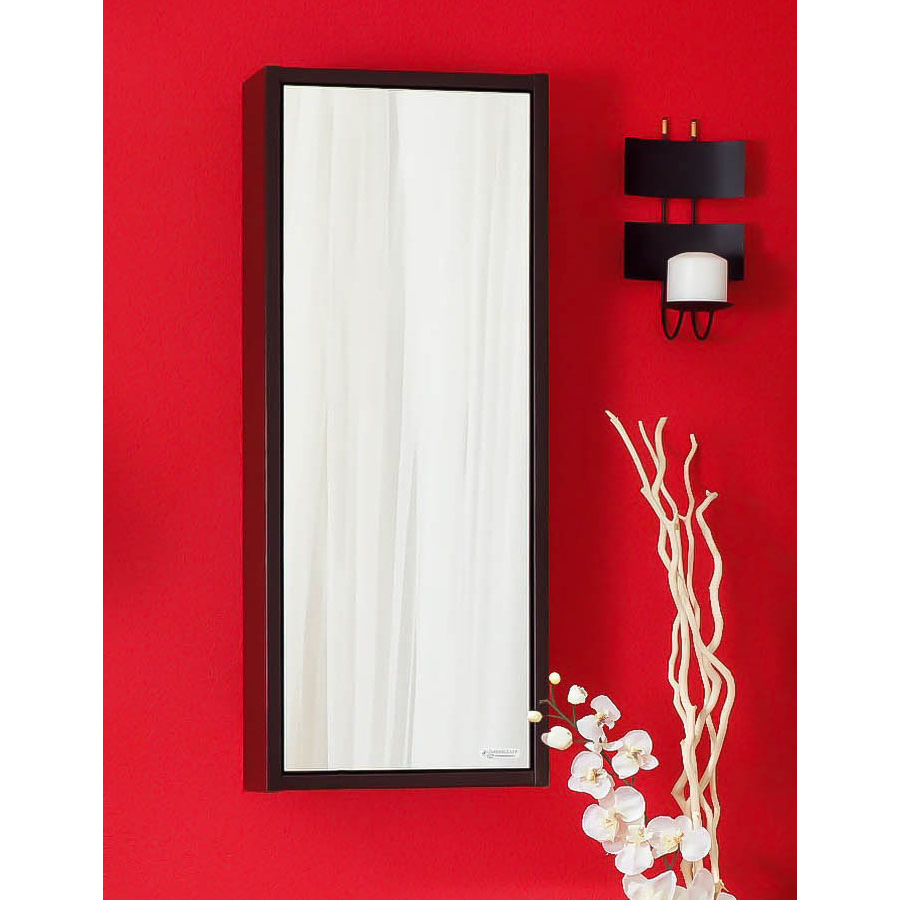 Зеркальный шкаф для ванной Бриклаер Бали 40 R белый/венге
