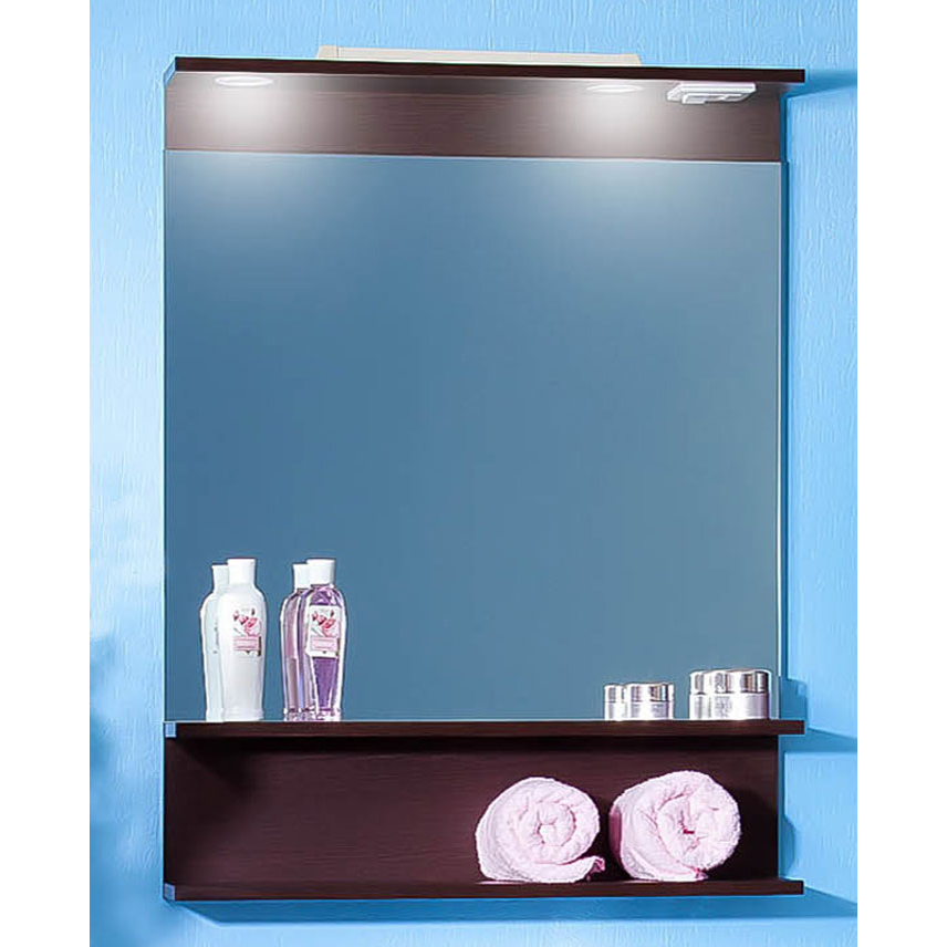 Зеркало для ванной Бриклаер Чили/Куба 70 венге шкаф для ванной бриклаер чили 62 светлая лиственница
