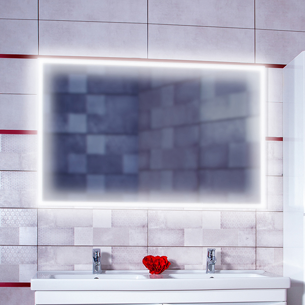 Зеркало для ванной Бриклаер Вега 125 на взмах руки зеркало для ванной бриклаер вега мальта 100 сенсор