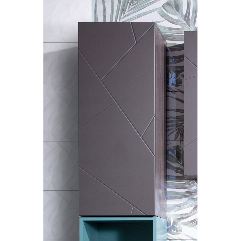 Шкаф для ванной Бриклаер Кристалл 90 ясень анкор темный зеркальный шкаф для ванной бриклаер кристалл 56 4627125415982