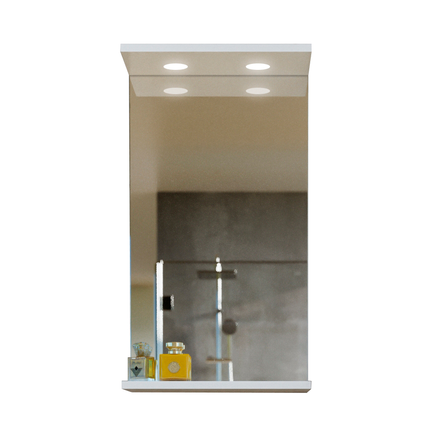 Зеркало для ванной Бриклаер Кристалл 40 4627125415845, цвет белый - фото 1