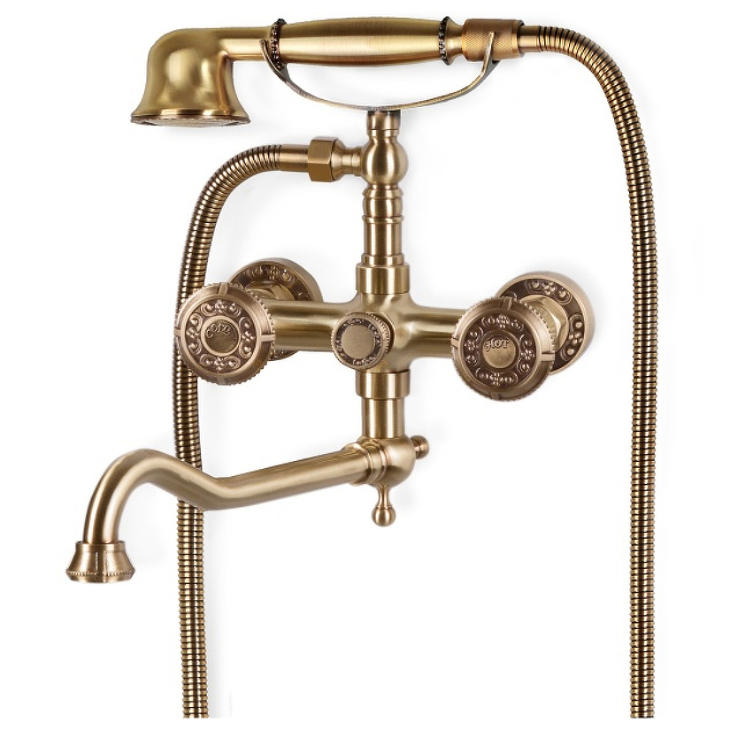 Смеситель для ванны Bronze De Luxe Royal 10119D таймер для полива на 2 линии электронный luxe palisad