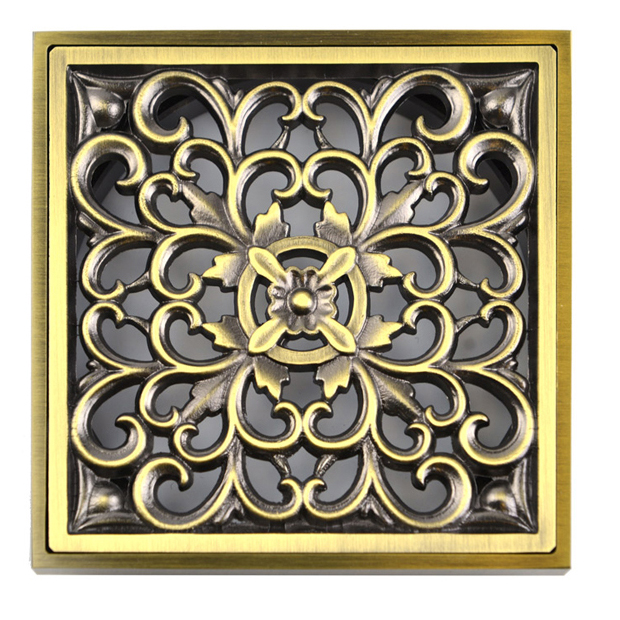 Решетка для трапа Bronze De Luxe 10х10 21962, цвет бронза - фото 1