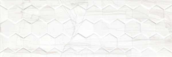 Настенная плитка Ceramika Konskie Brennero White Hexagon Rett 25x75