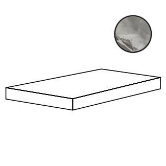 

Ступень Cerdomus Jade Angolo Sx Grad.C.Retta Ematite Nat. 33x120, Серый
