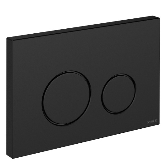 Кнопка для инсталляции Cersanit Twins 63525, цвет черный - фото 1