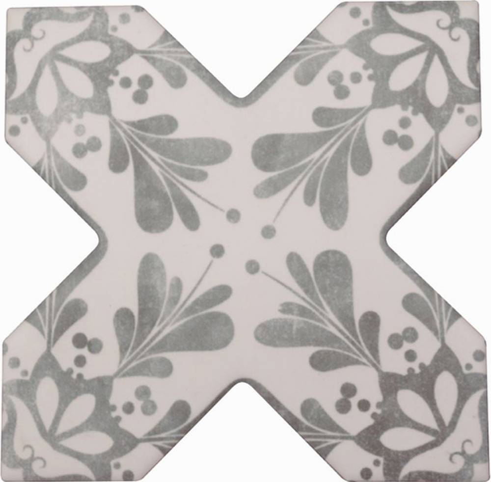 Настенная плитка Cevica Becolors Cross Dec. Stencil Grey 13,25x13,25