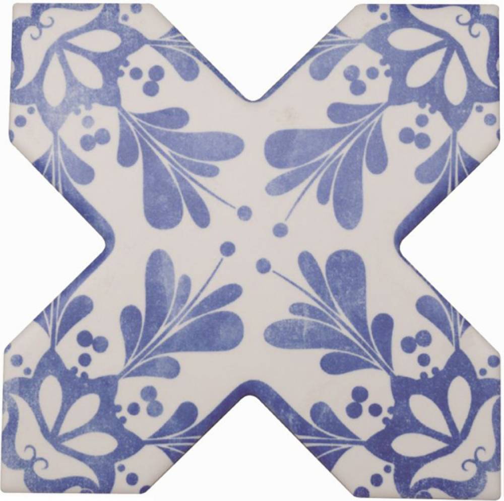 Настенная плитка Cevica Becolors Cross Dec. Stencil Electric Blue 13,25x13,25