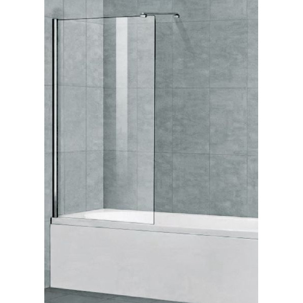 Шторка для ванны Cezares Liberta V1 90/155 C Cr прозрачное стекло, профиль хром