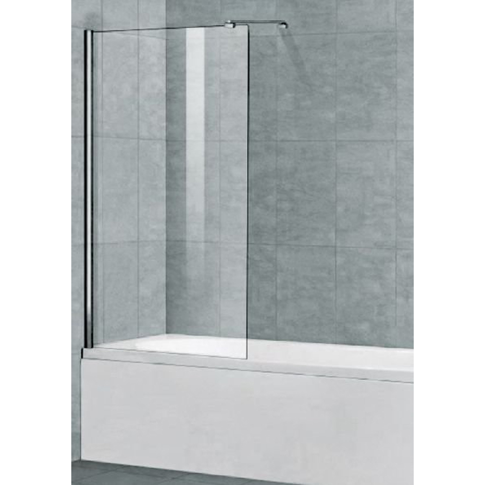 Шторка на ванну Cezares Liberta V-1-90/155-C-NERO прозрачное стекло, профиль черный