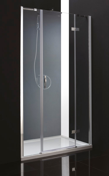 Душевая дверь Cezares Bergamo B13 80 60/40 C Cr R прозрачное стекло, профиль хром правая 