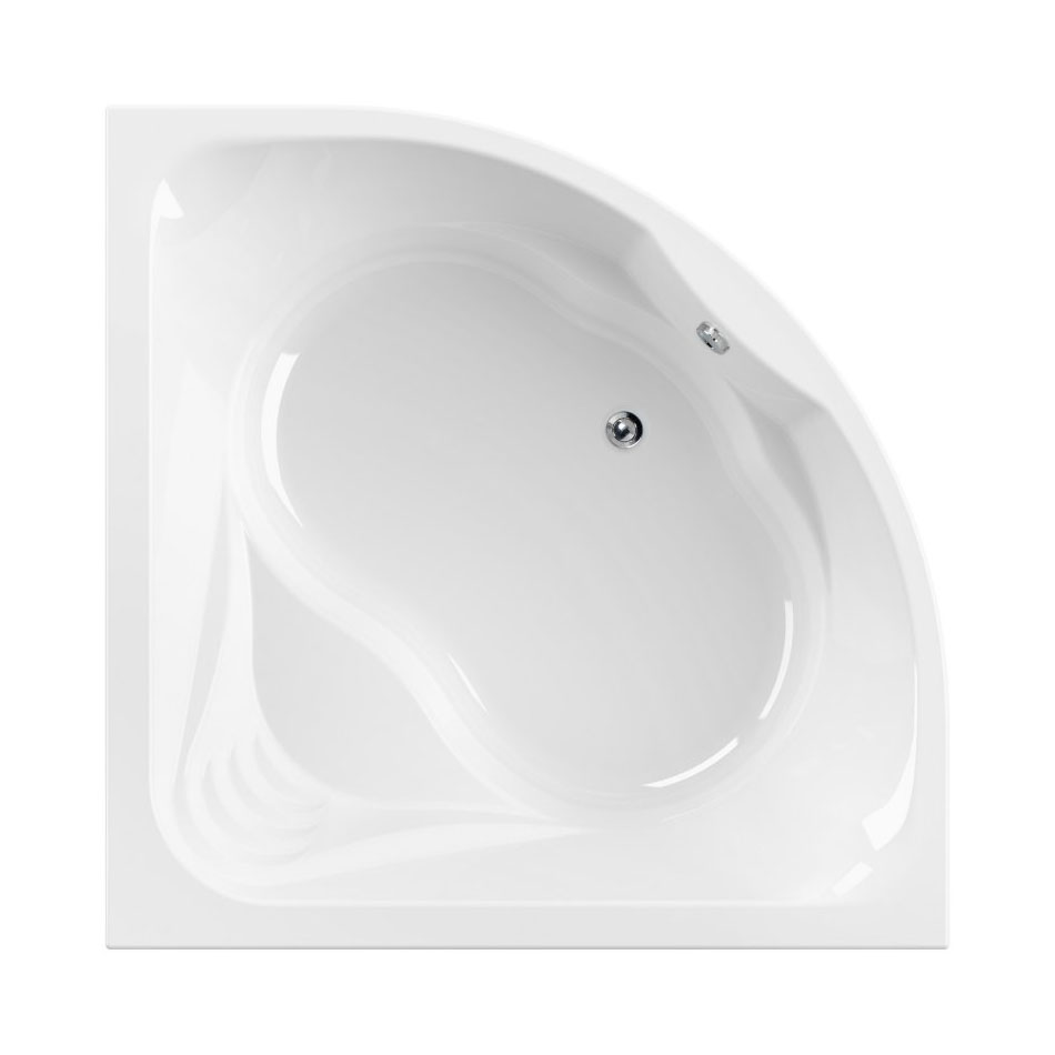 Акриловая ванна Cezares Cetina 130х130 на каркасе, цвет белый CETINA-130-130-41+CETINA-130-MF - фото 1