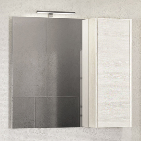 Зеркало для ванной Comforty Бремен 90 дуб белый зеркало для ванной vigo callao 60 правое со спотом