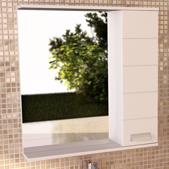 Зеркало для ванной Comforty Модена 75 белый выключатель ba10 005b этюд 1клавишный открытой проводки 10а с индикацией белый schneider electric