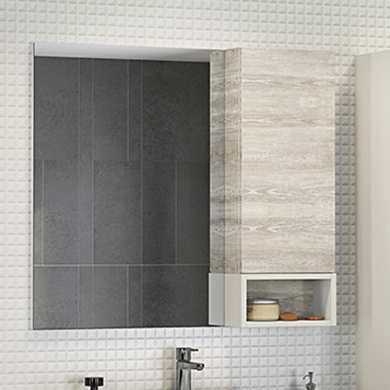 Зеркало для ванной Comforty Прага 90 дуб белый зеркало шкаф mixline кассиопея 75х82 левый белый 4640030868742