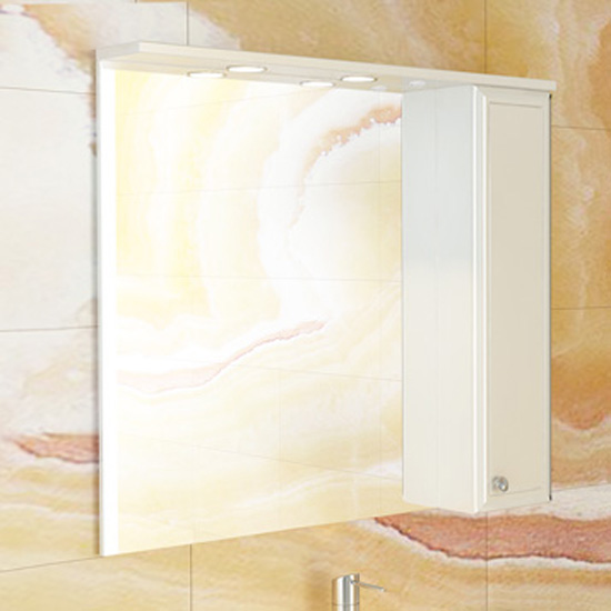 Зеркало для ванной Comforty Сочи 85 белый выключатель ba10 005b этюд 1клавишный открытой проводки 10а с индикацией белый schneider electric
