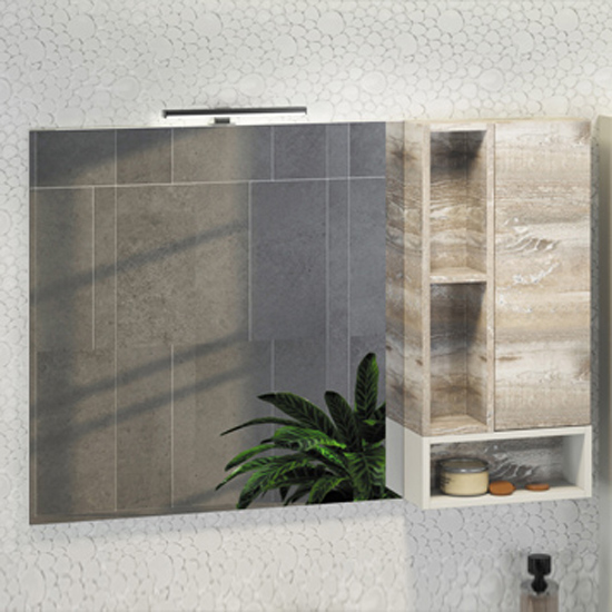 Зеркало для ванной Comforty Турин 120 дуб бежевый коврик для ванной комнаты ridder fresh бежевый 55х50 см