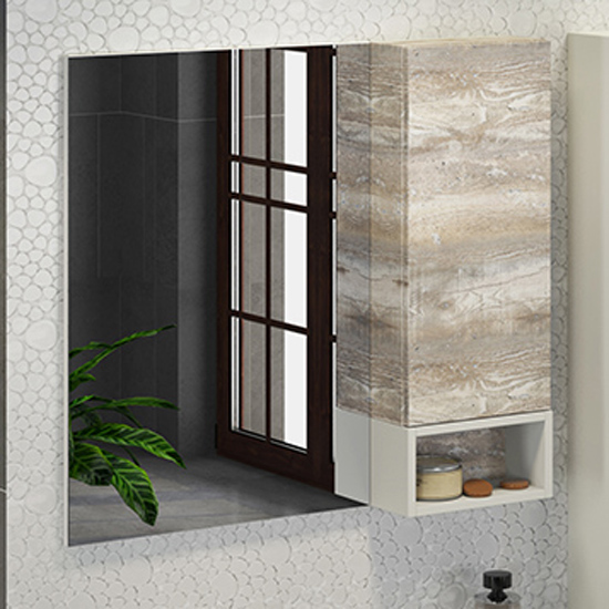 Зеркало для ванной Comforty Турин 90 дуб бежевый коврик для ванной комнаты ridder fresh бежевый 55х50 см