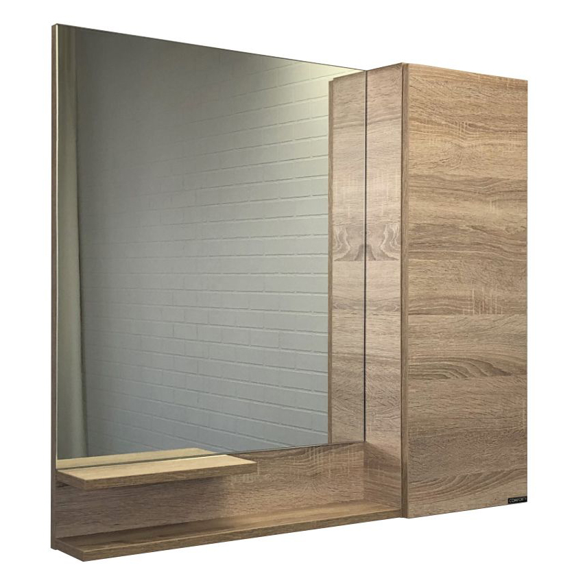 Зеркальный шкаф для ванной Comforty Варна 90 00-00009918 правый