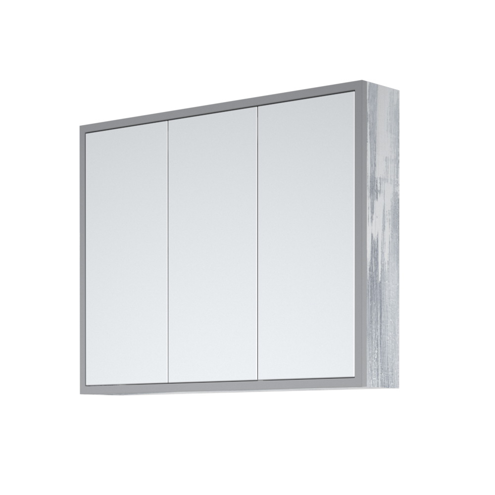 Зеркальный шкаф для ванной Corozo Айрон 90 серый/арт зеркало шкаф corozo спектр 50 серый белый sd 00000708
