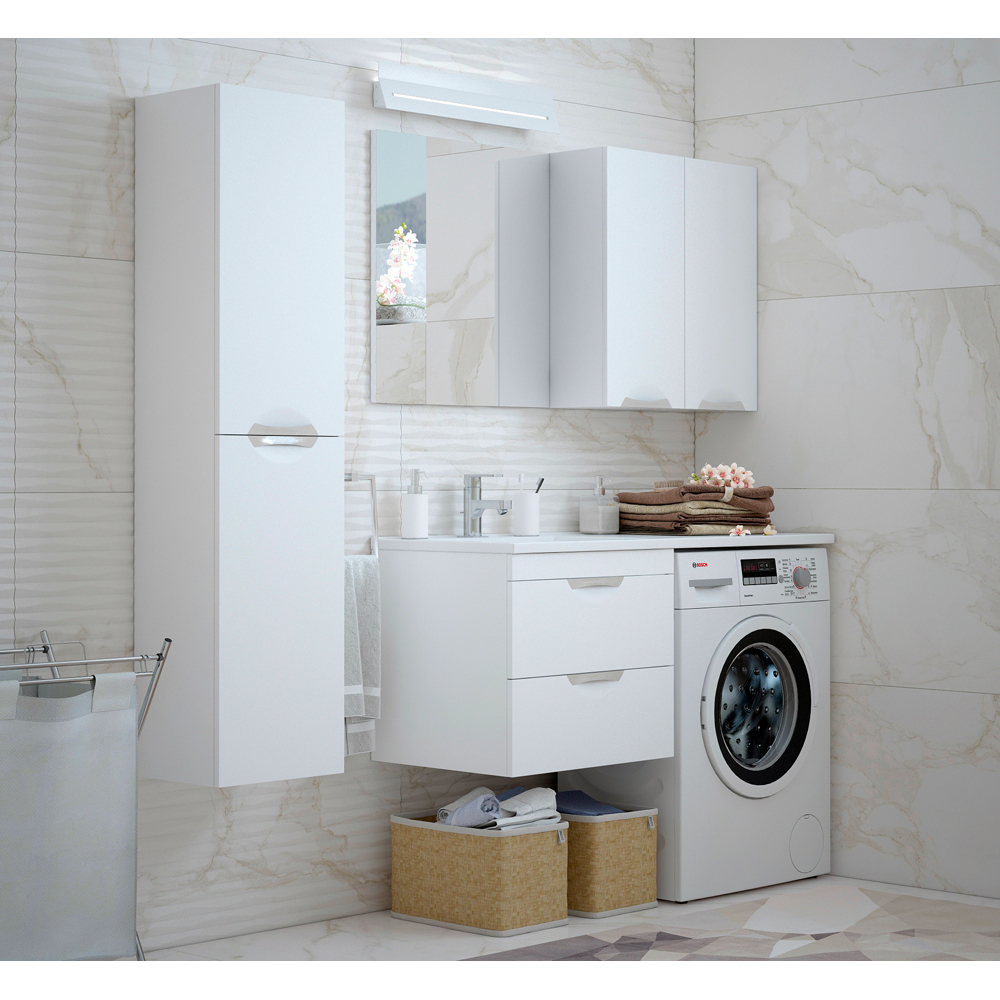 Мебель для ванной Corozo Алиот 120 с 2 ящиками, цвет белый SD-00000603+5216120+SD-00000604 - фото 1