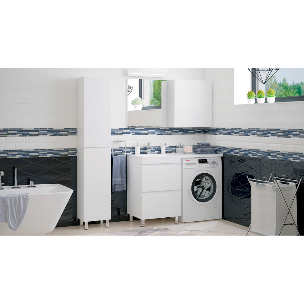 Мебель для ванной Corozo Альтаир 120 напольная, цвет белый SD-00000500+5216120+SD-00000499 - фото 1