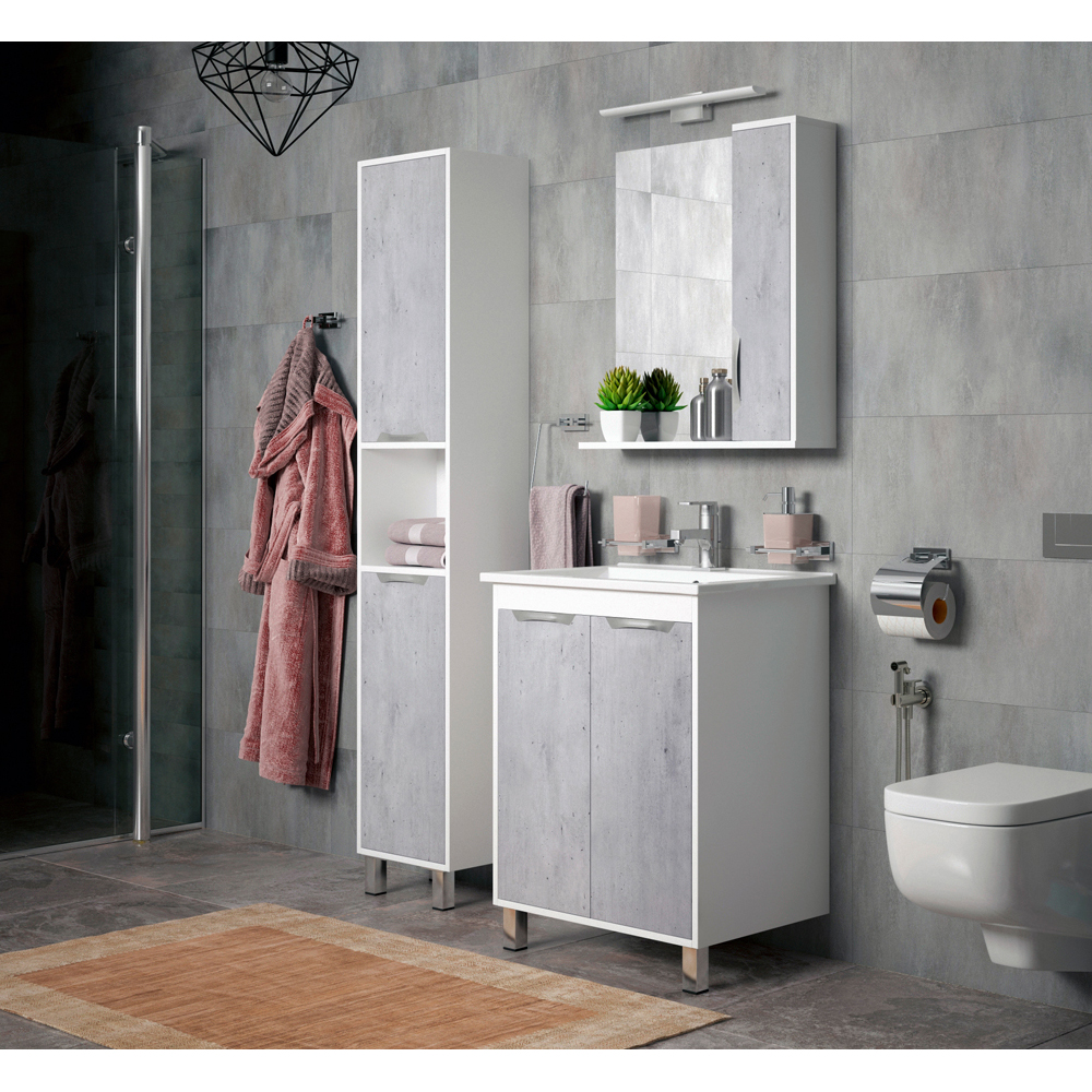 Мебель для ванной Corozo Чикаго 75, цвет белый SD-00000363+SD-00000382+SD-00000303 - фото 1