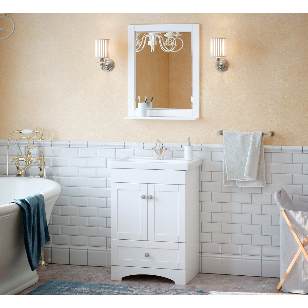 Мебель для ванной Corozo Техас 60, цвет белый SD-00000361+SD-00000380+SD-00000276 - фото 1