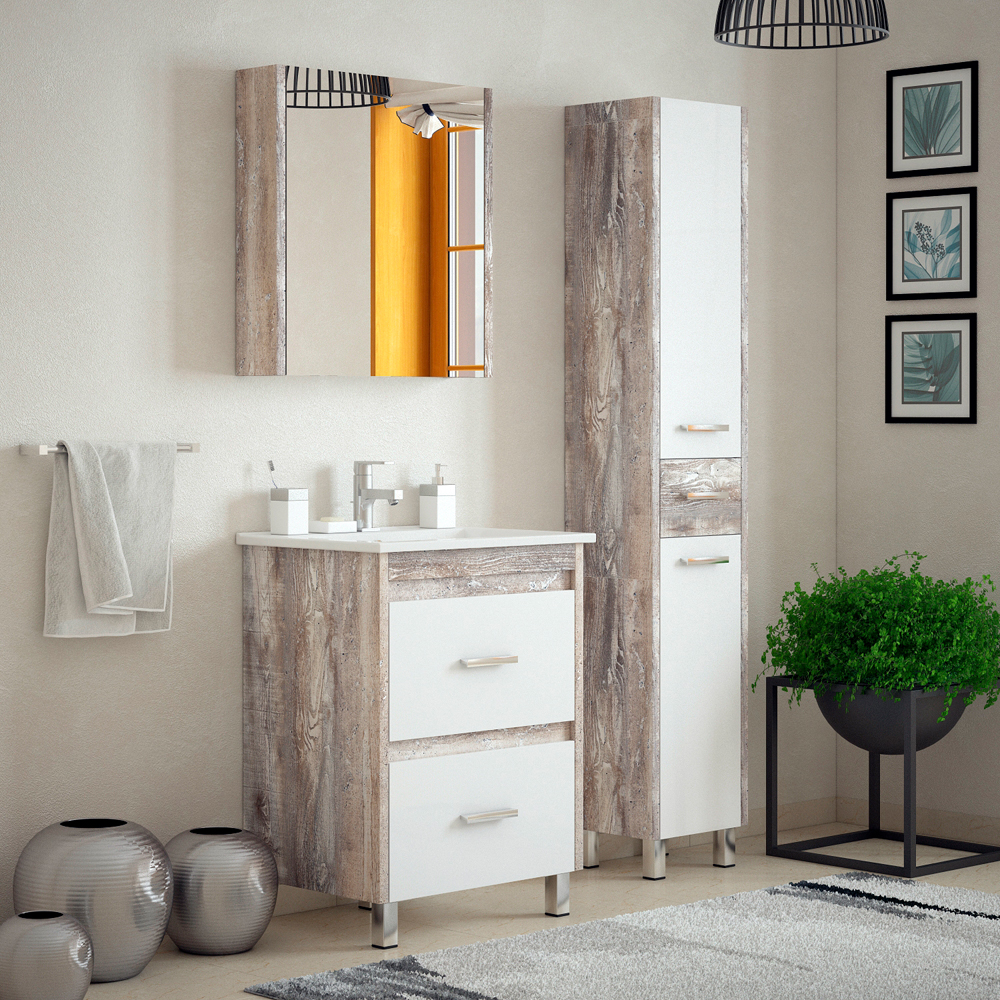 Мебель для ванной Corozo Верона 65 антик, цвет белый SD-00000346+SD-00000391+SD-00000284 - фото 1