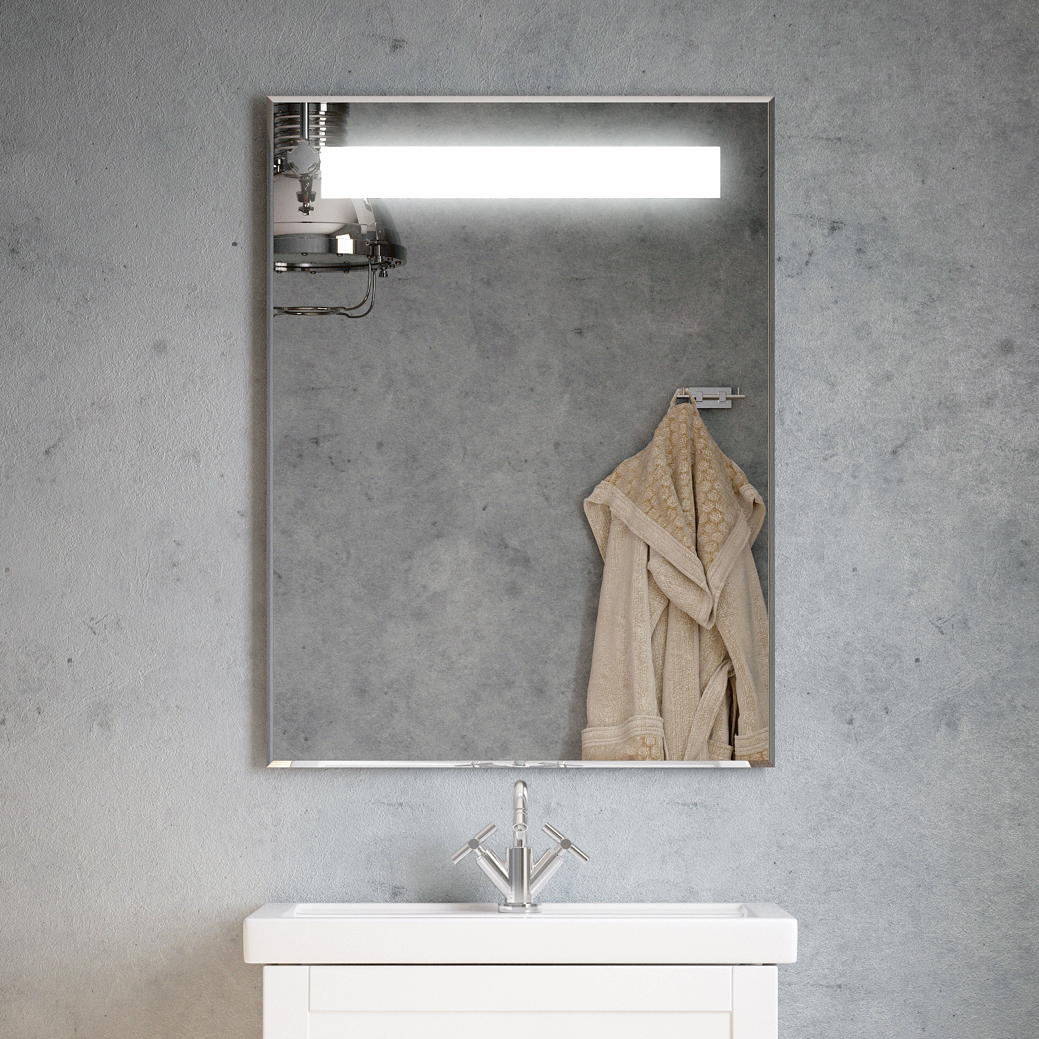 Зеркало для ванной Corozo Альпина SD-00001189, цвет белый - фото 1