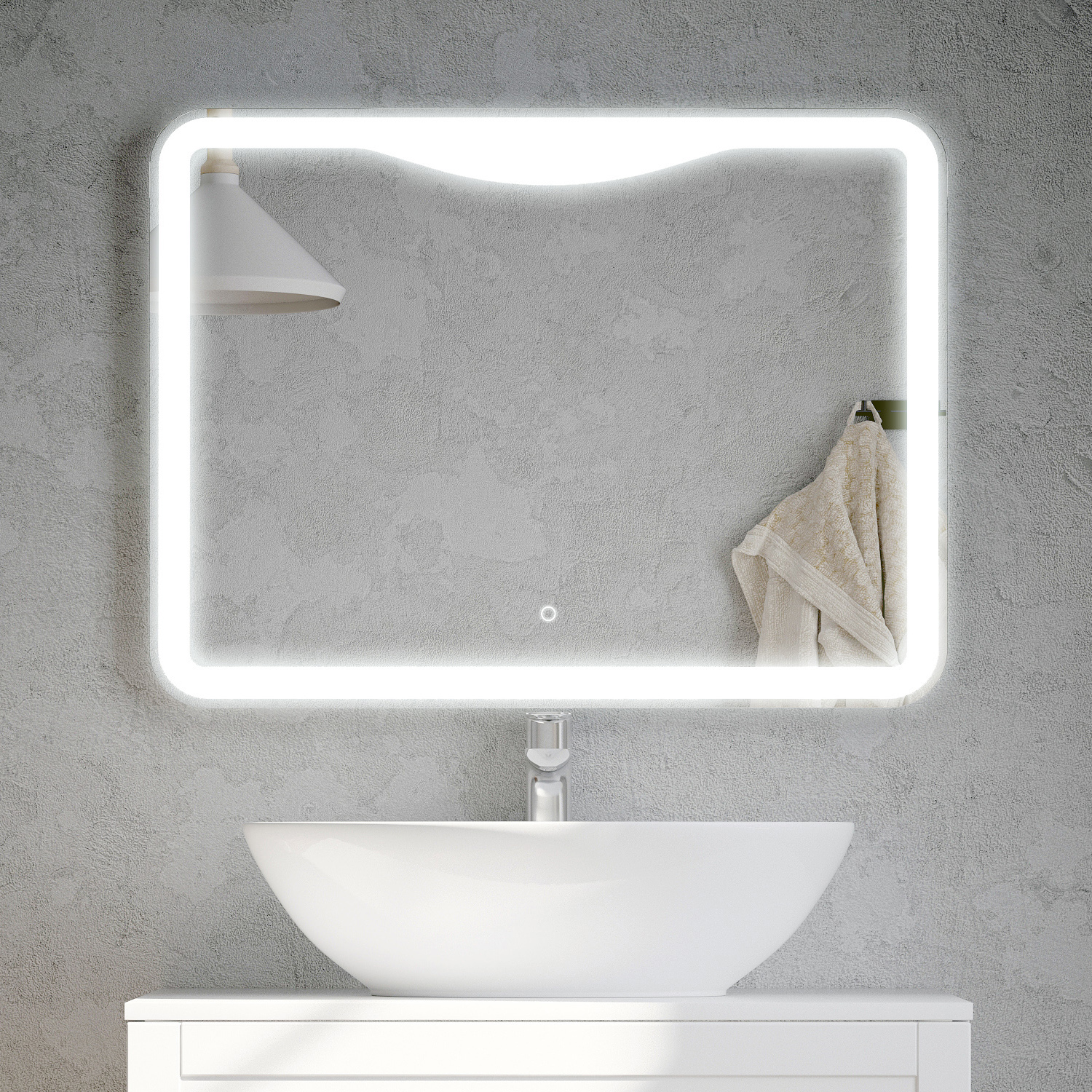 Зеркало для ванной Corozo Орли SD-00000920, цвет белый - фото 1