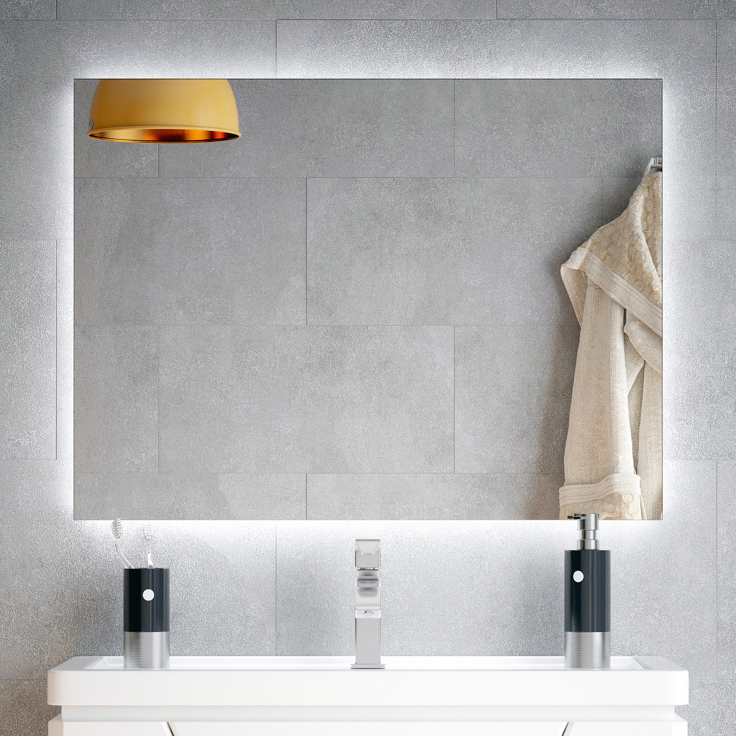 Зеркало для ванной Corozo Фоссо 80 SD-00001188, цвет белый - фото 1